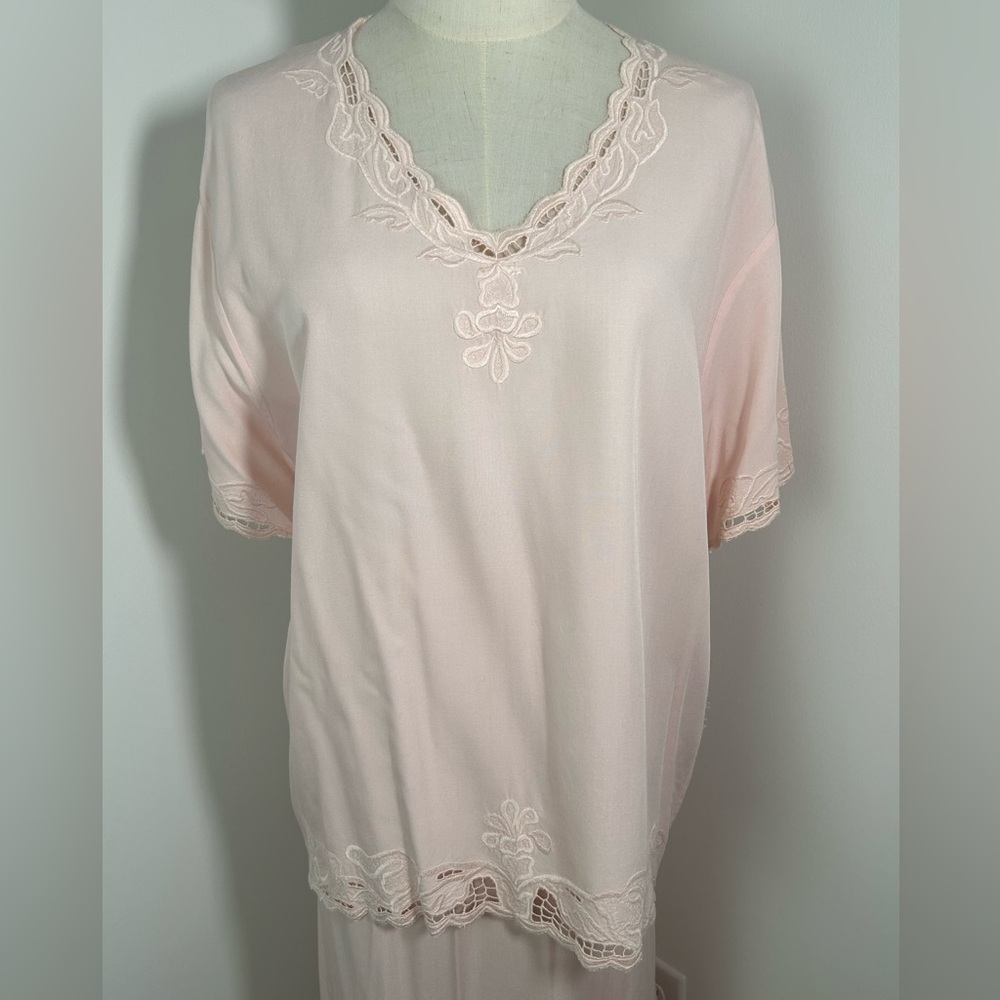 VTG 80s BALI EMERALD Lace Blouse and Skirt - Picture 5 of 8